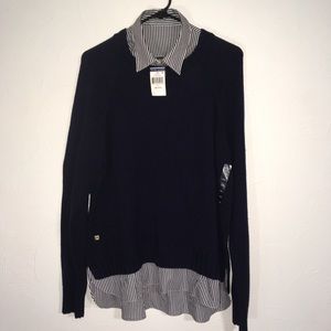 NWT Lauren by Ralph Lauren navy sweater